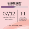 Wella Professionals Shinefinity Zero Lift Glaze 07/12 Cool Mushroom (Medium Blonde Ash Matte), 60ml