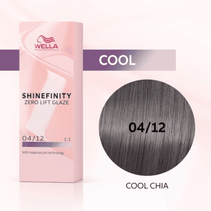 Wella Professionals Shinefinity Zero Lift Glaze 04/12 Cool Chia (Medium Brown Ash Matte), 60ml