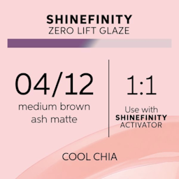 Wella Professionals Shinefinity Zero Lift Glaze 04/12 Cool Chia (Medium Brown Ash Matte), 60ml