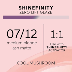 Wella Professionals Shinefinity Zero Lift Glaze 07/12 Cool Mushroom (Medium Blonde Ash Matte), 60ml